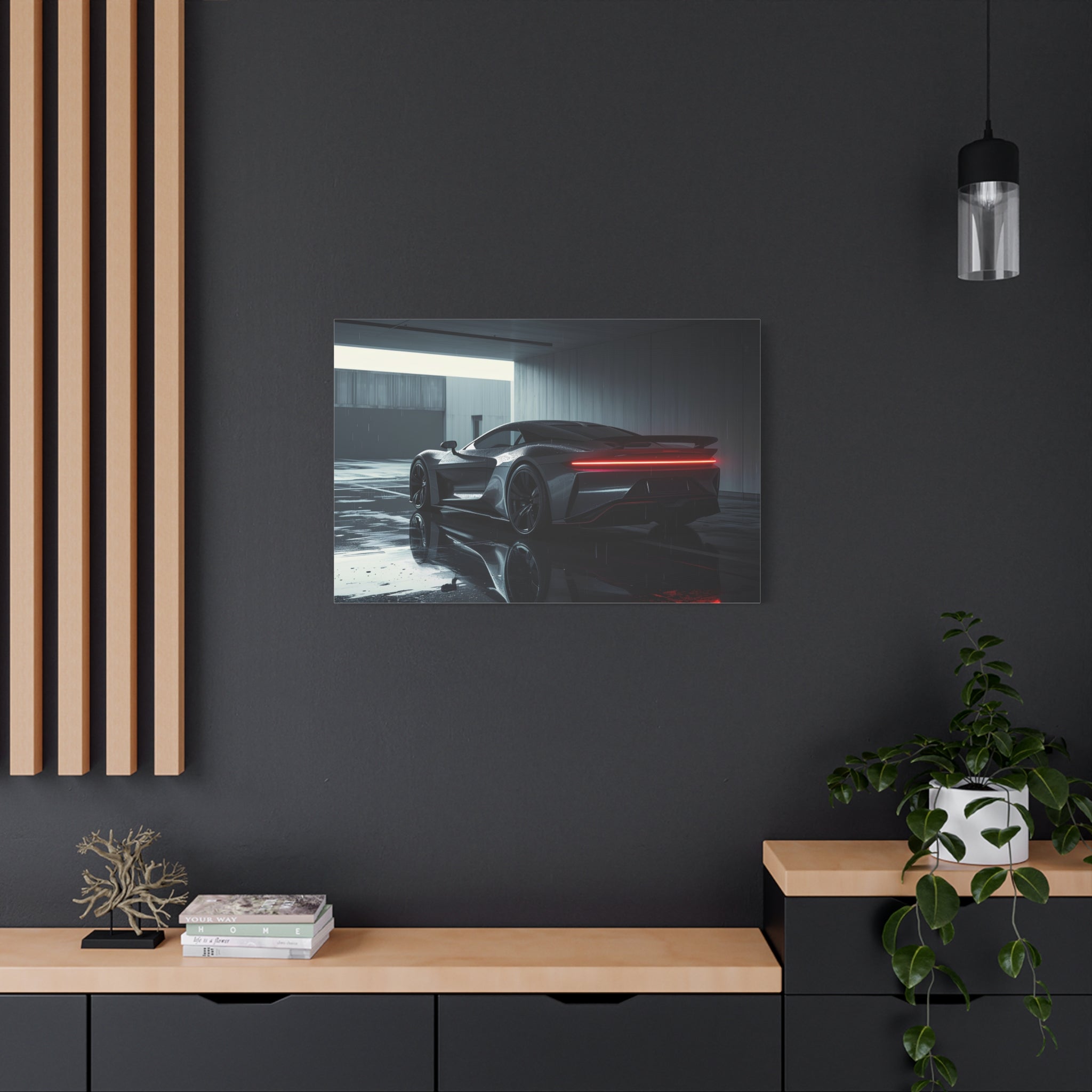 Concrete Silence — 16:9 Rain Edition Canvas