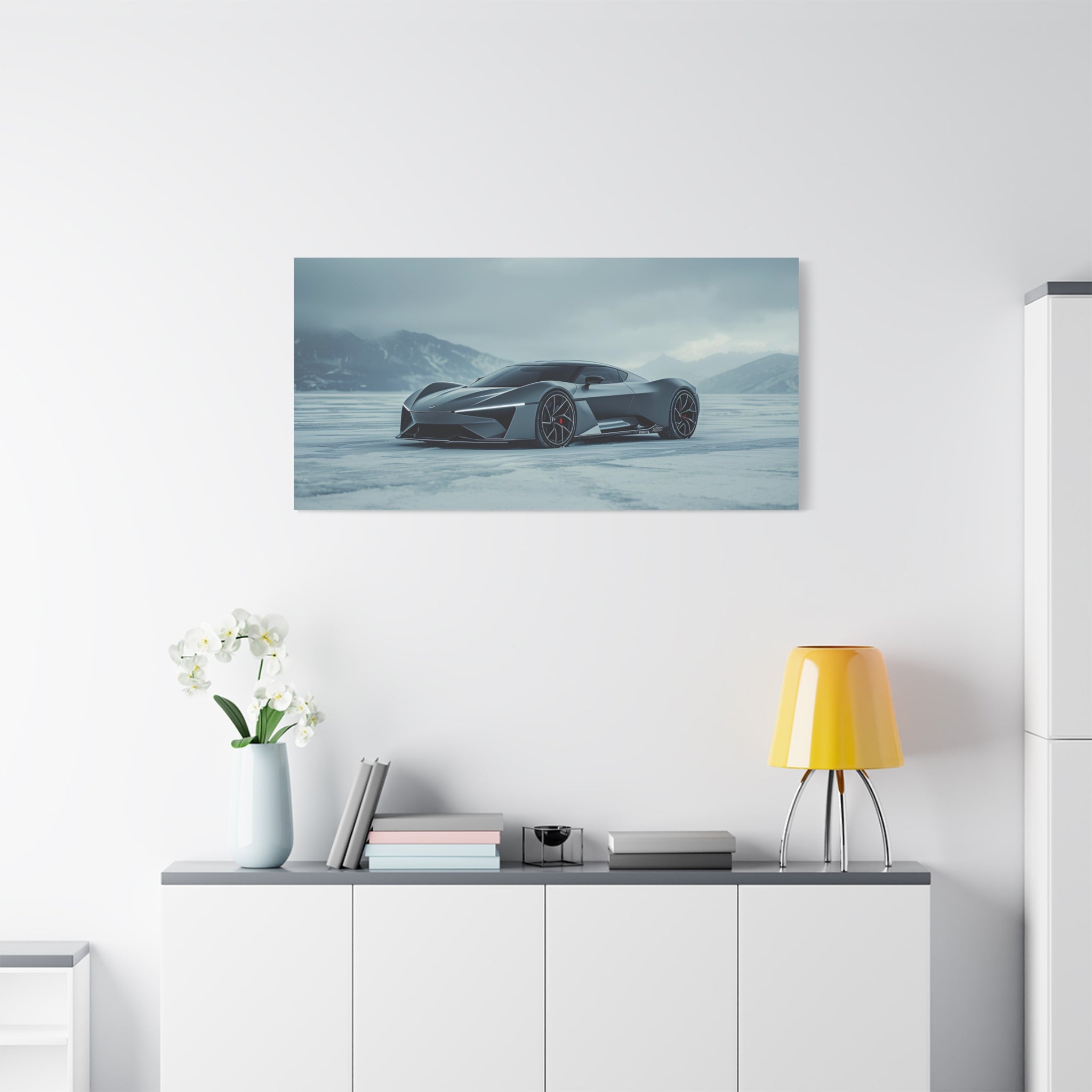 Arctic Monolith — 16:9 Cinematic Automotive Canvas