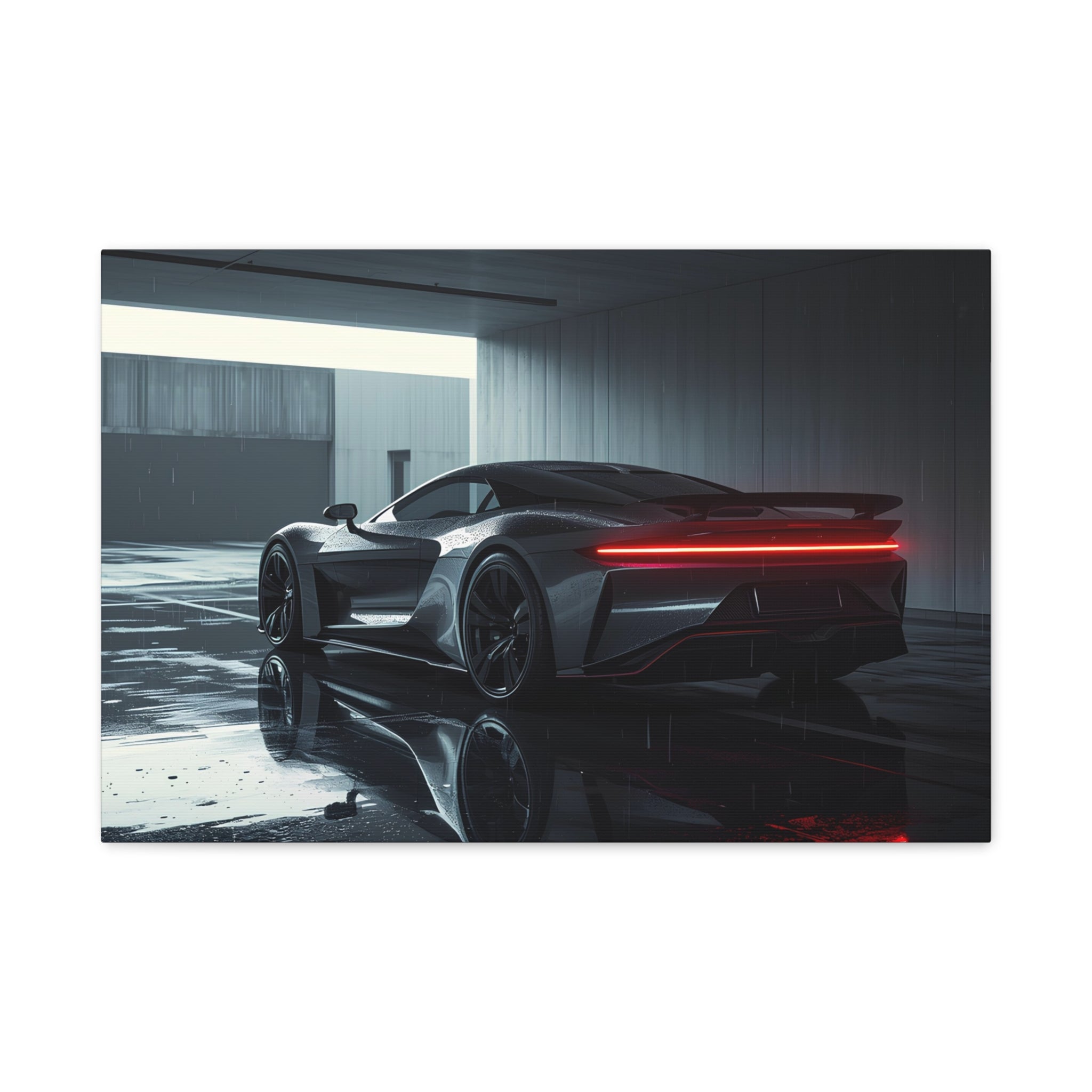 Concrete Silence — 16:9 Rain Edition Canvas