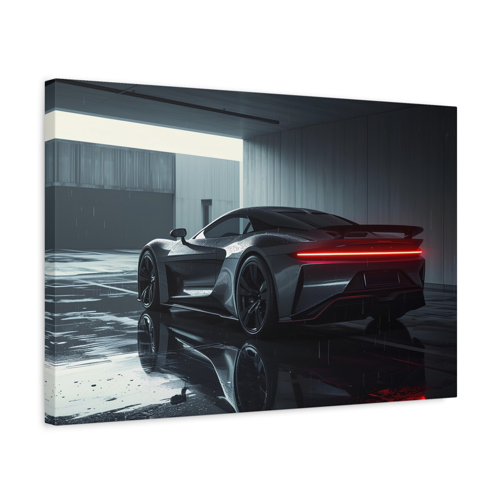 Concrete Silence — 16:9 Rain Edition Canvas