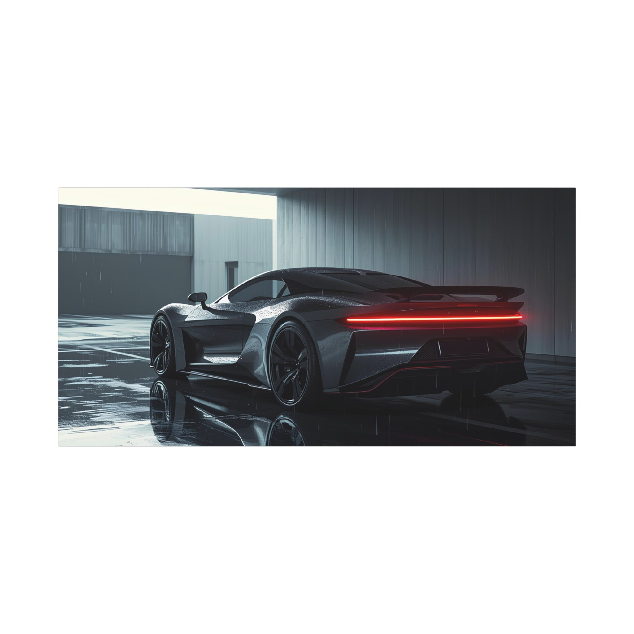 Concrete Silence — 16:9 Rain Edition Canvas