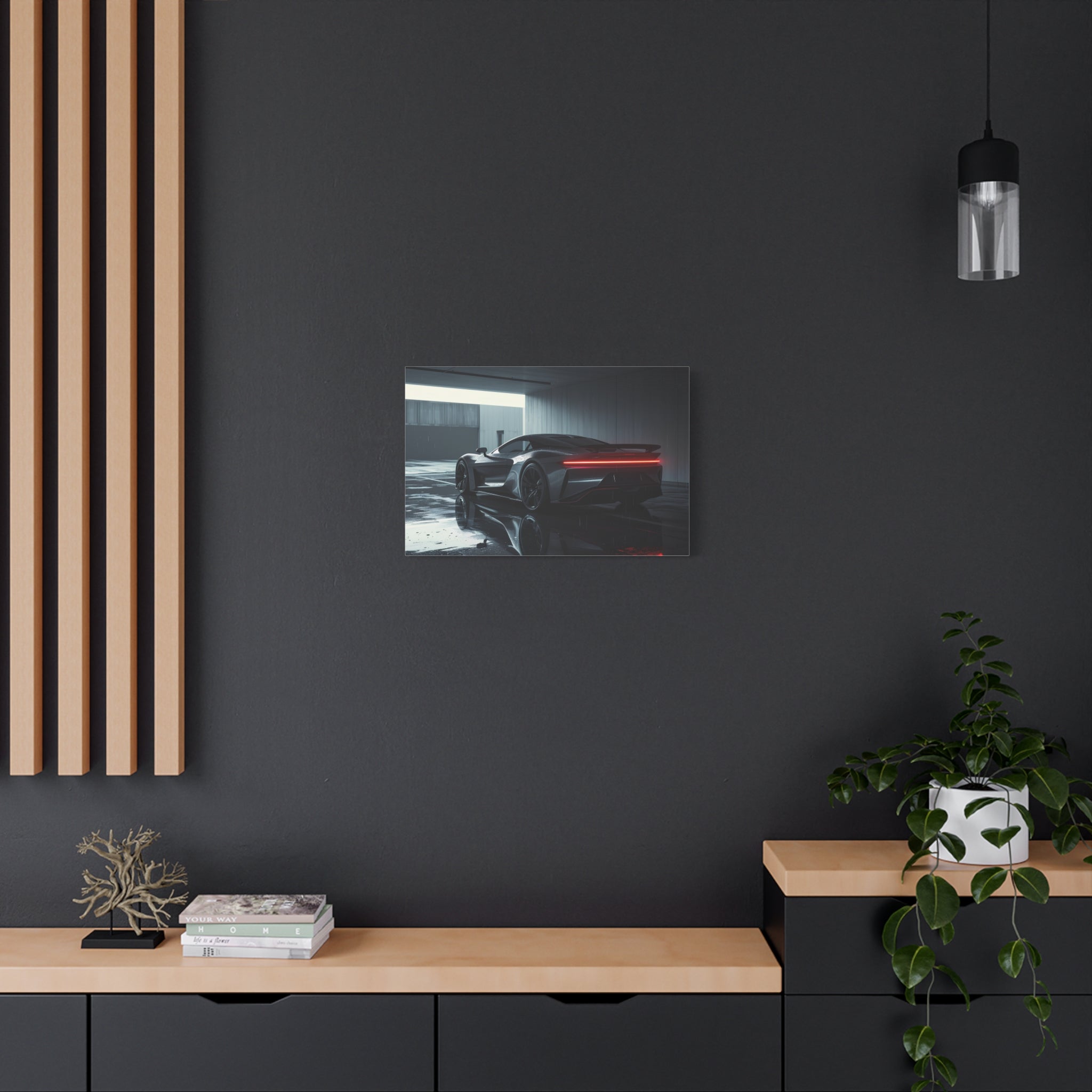 Concrete Silence — 16:9 Rain Edition Canvas