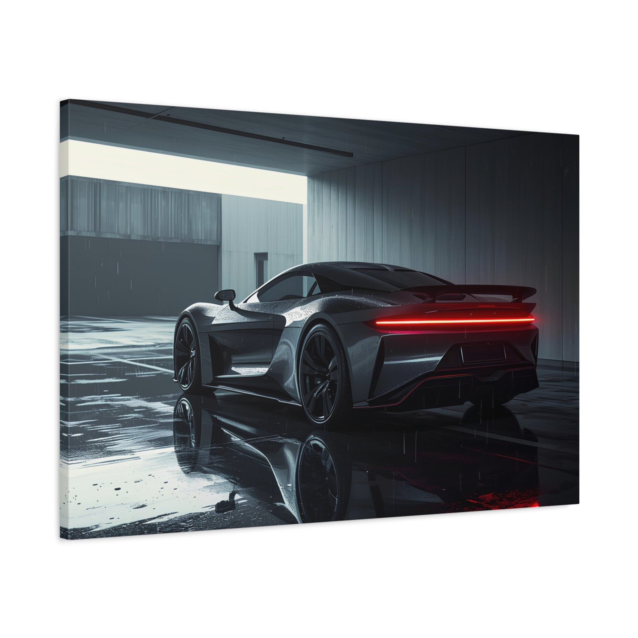 Concrete Silence — 16:9 Rain Edition Canvas