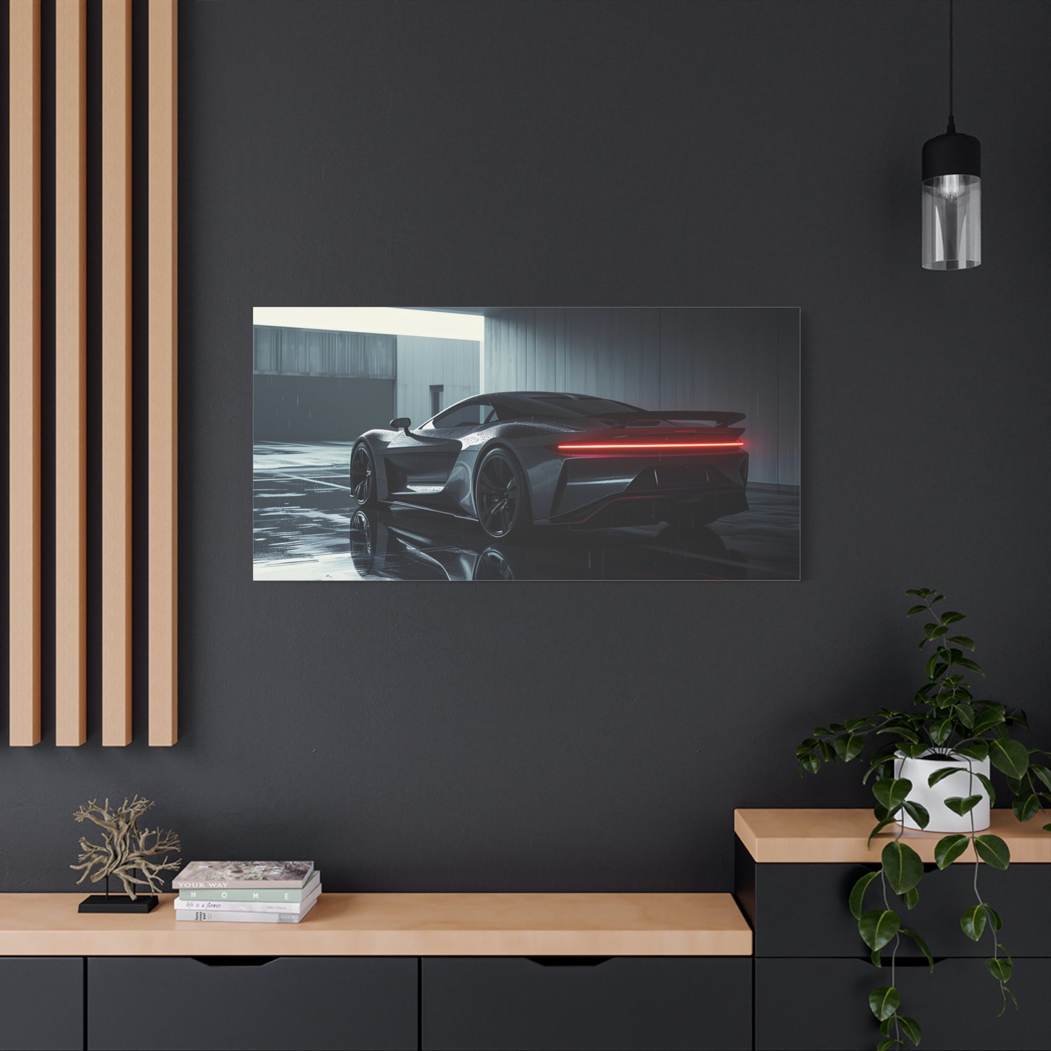 Concrete Silence — 16:9 Rain Edition Canvas