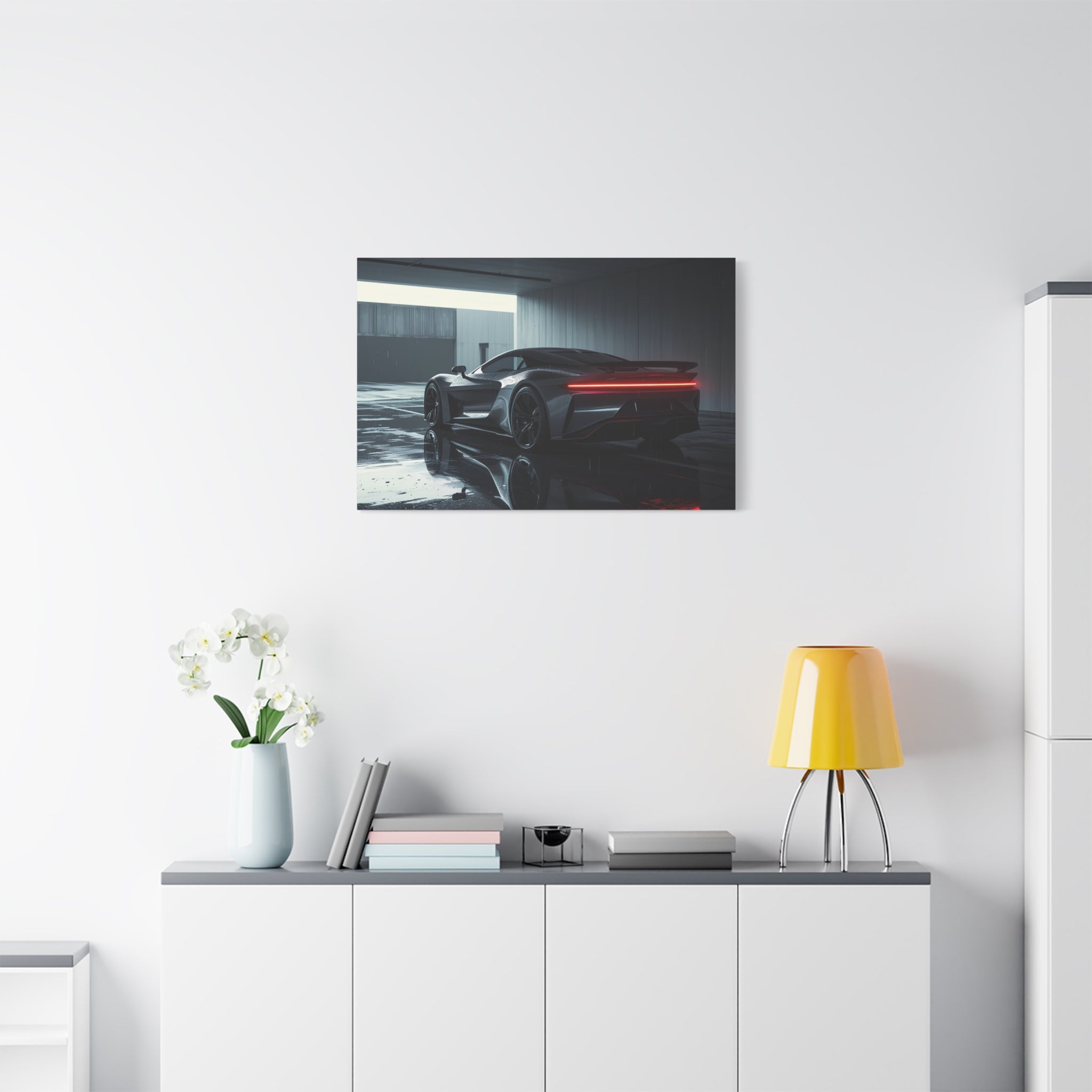 Concrete Silence — 16:9 Rain Edition Canvas