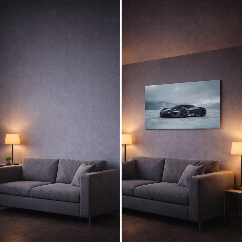 Arctic Monolith — 16:9 Cinematic Automotive Canvas