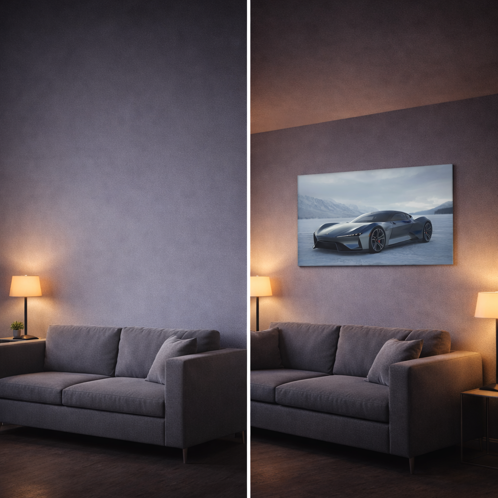 Glacial Vector — 16:9 Cinematic Automotive Canvas