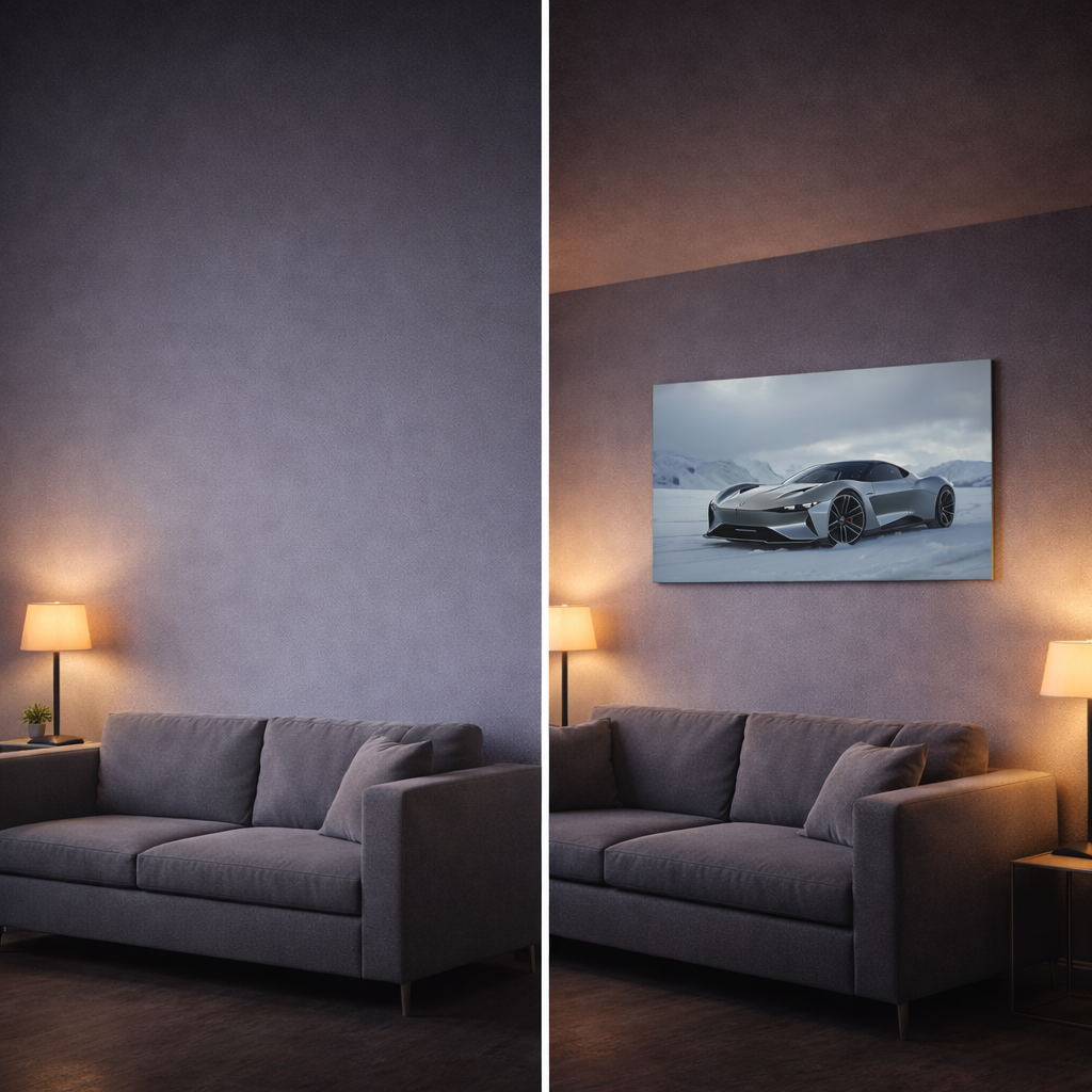 Glacial Edge — 16:9 Cinematic Automotive Canvas